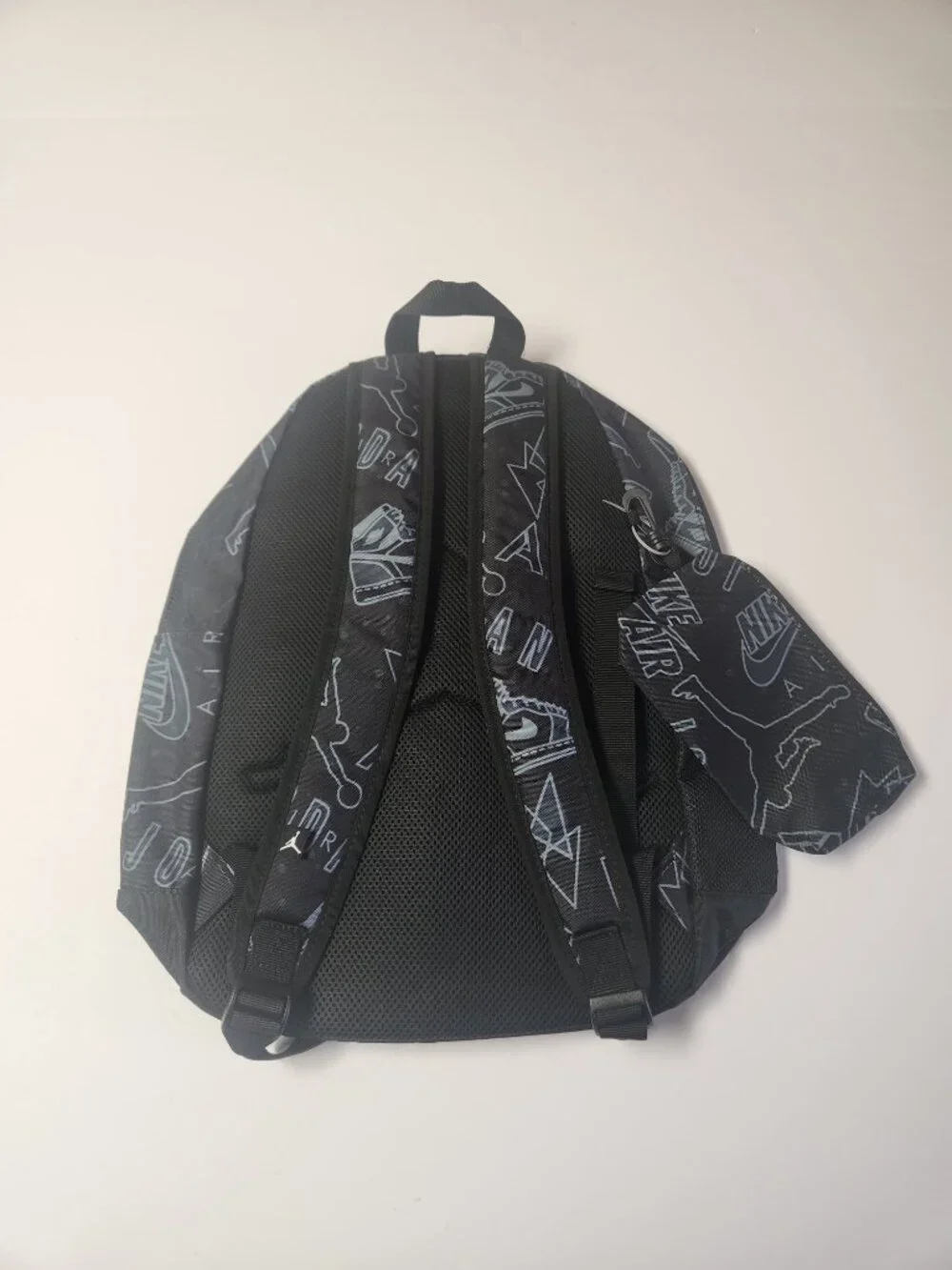 Nike Air Jordan Backpack Jumpman All Over Print With Pouch 9A0503-KR5 Large Bag